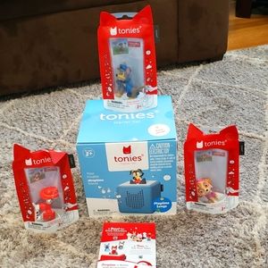 Tonies audio player set with 3 paw patrol figures